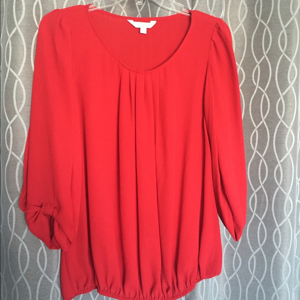 Red blouse